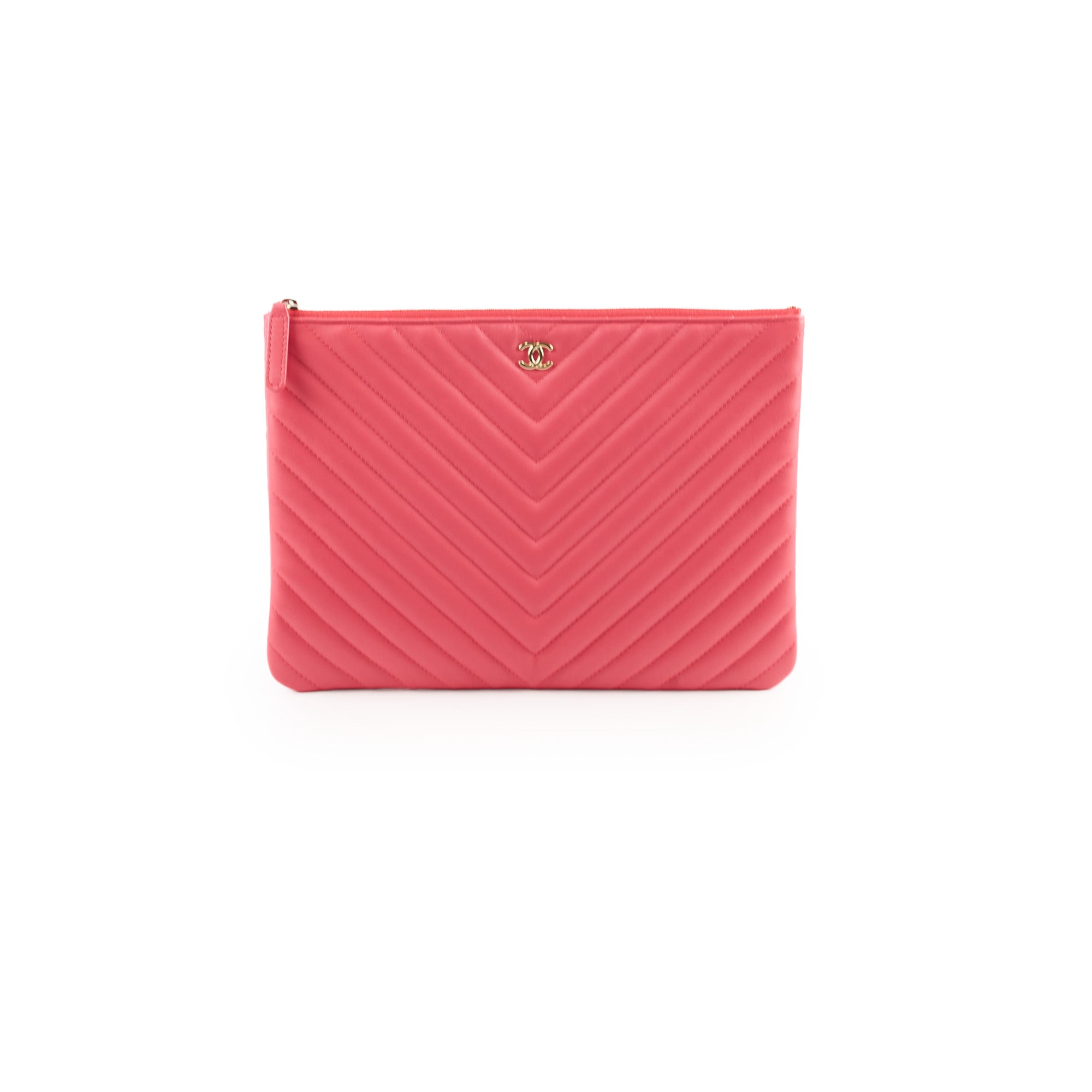 Chanel O Case Medium Chevron Pink Lambskin Bag - 24 Series Luxury Crossbody Bag for Women | Perfect for Date Night, Parties & Everyday Use