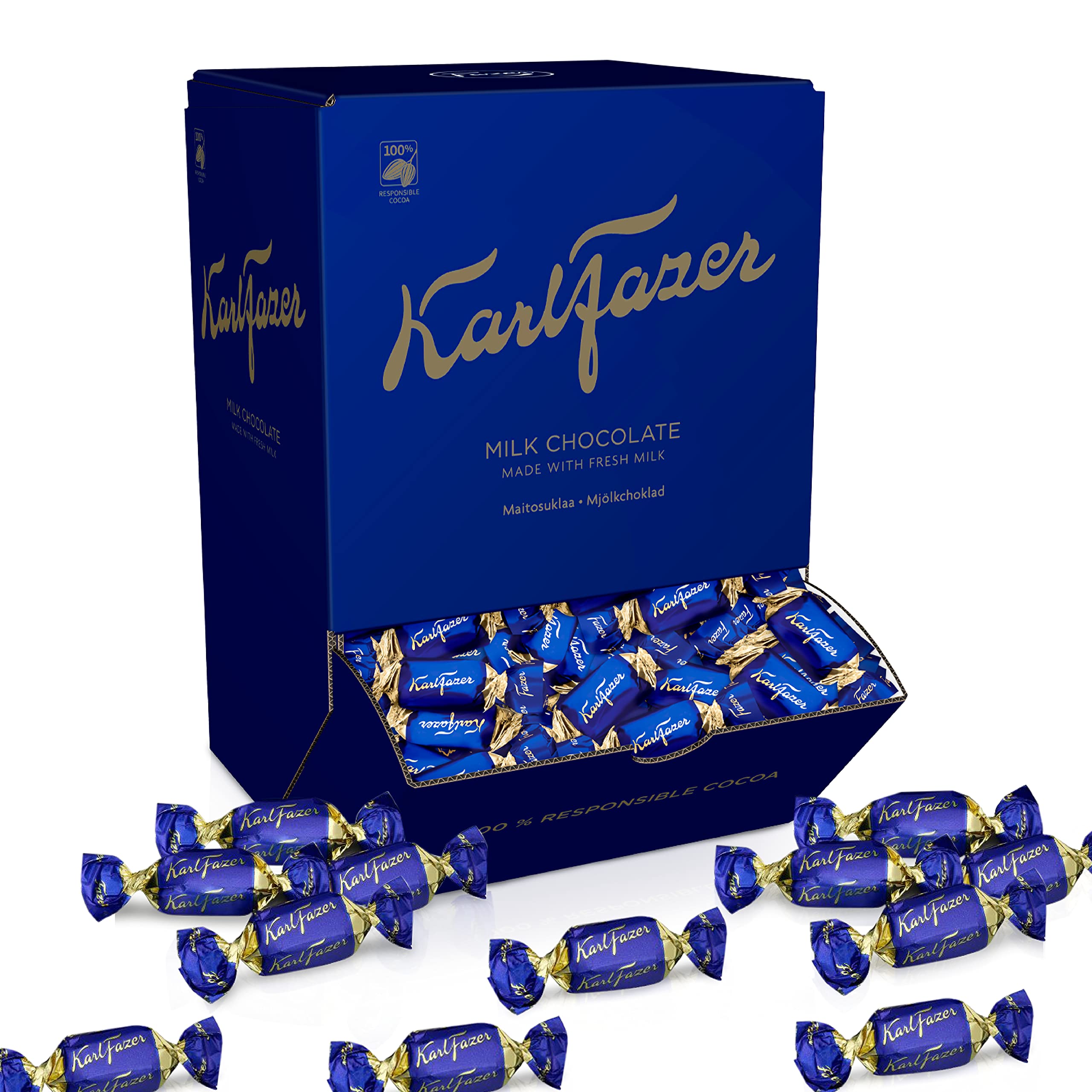 Karl Fazer Premium Milk Chocolate Bars - Delicious Finnish Candy for Gifting & Snacking - Perfect for Holidays, Parties & Everyday Treats