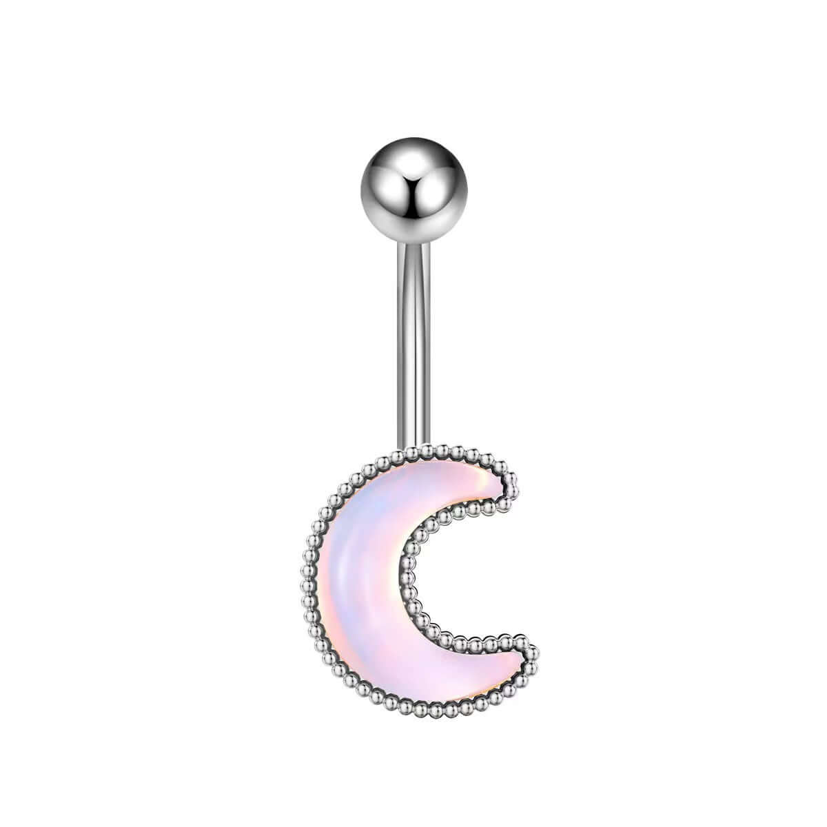 Glow in the Dark Belly Button Rings - Moon Star Design | Body Jewelry for Women | Perfect for Night Parties, Raves & Unique Fashion Looks