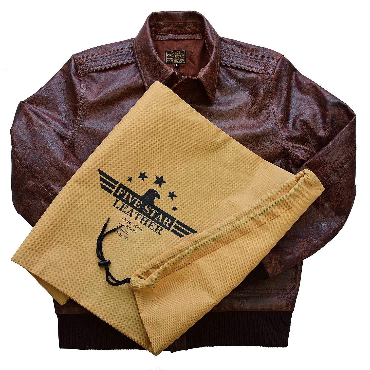 Men's A-2 Leather Flight Bomber Jacket | Genuine Leather Air Force Pilot Jacket for Men (Regular & Big & Tall Sizes) - Perfect for Aviation Enthusiasts, Military Style Fashion & Cold Weather Outerwear