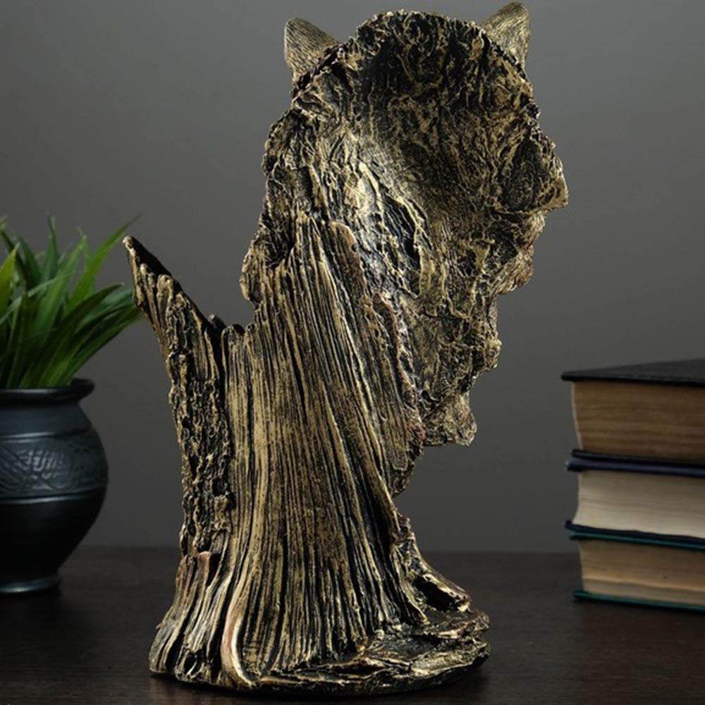 Wolf Wine Bottle Holder - Elegant Kitchen Countertop Decor & Wine Rack - Best Wine Accessories & Unique Wine Gifts - Perfect for Kitchen Decor, Bar Counter, Dining Room & Housewarming Gifts