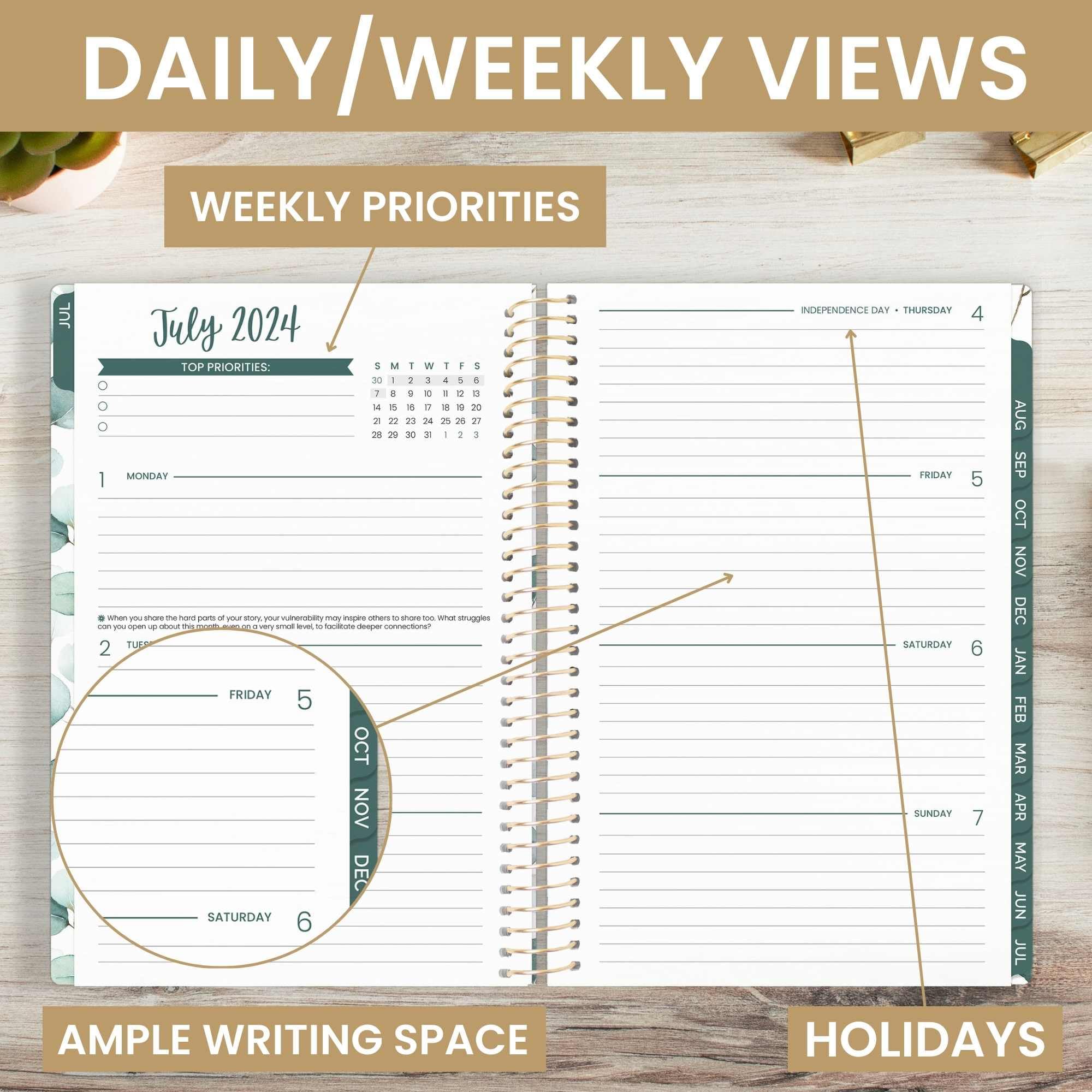 Bloom 2024-2025 Academic Planner (July 2024-July 2025) - 5.5