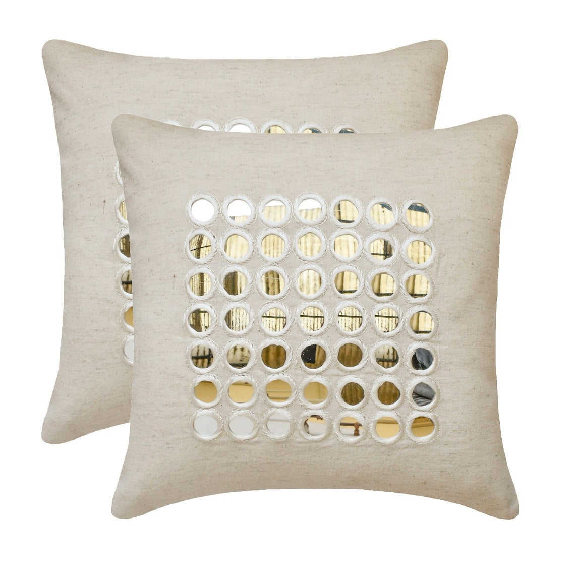 Adrish Beige Linen Throw Pillow Cover - 18x18 Inch Decorative Cushion Cover for Sofa, Bed & Home Decor - Soft & Breathable Linen Fabric for Living Room, Bedroom & Dorm