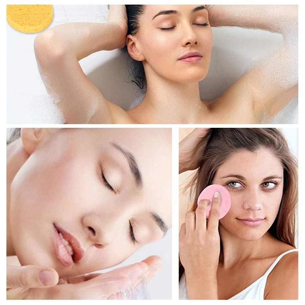 36-Piece Compressed Facial Sponges for Makeup & Skincare | Portable Cellulose Makeup Sponges for Cleansing, Exfoliating & Massage | Ideal for Travel, Daily Face Care & Professional Makeup Application