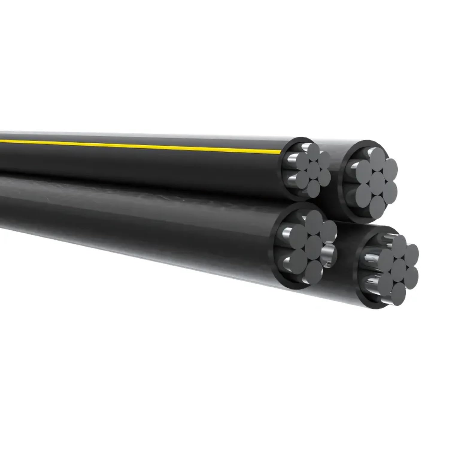 80' Aluminum URD Dyke 2-2-2-4 Quadruplex Secondary Cable - Direct Burial Electrical Wire for Underground Power Distribution | Nassau Electrical Supply - Perfect for Residential & Commercial Outdoor Wiring Projects