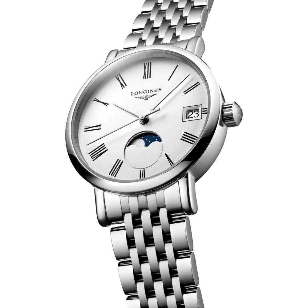 Elegant Moonphase Bracelet for Women - 30mm Stainless Steel Watch Band with Lunar Calendar - Perfect for Daily Wear, Office & Special Occasions