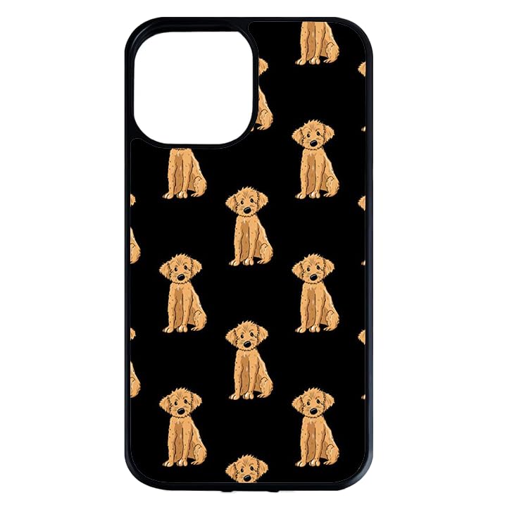 Labradoodle & Goldendoodle Dog Lover iPhone 13 Pro Case - Black Pattern Doodle Design, Durable Shockproof Slim TPU Rubber Cover with Non-Slip Grip - Perfect Gift for Pet Owners & Dog Enthusiasts (Compatible with iPhone 13 Pro)
