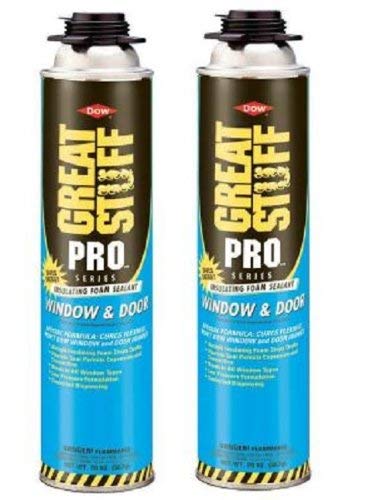 Dow Great Stuff Pro Window and Door Insulating Foam Sealant (20oz, Pack of 2) - 187273 - Weatherproofing, Air Leak & Draft Protection for Home & Commercial Use
