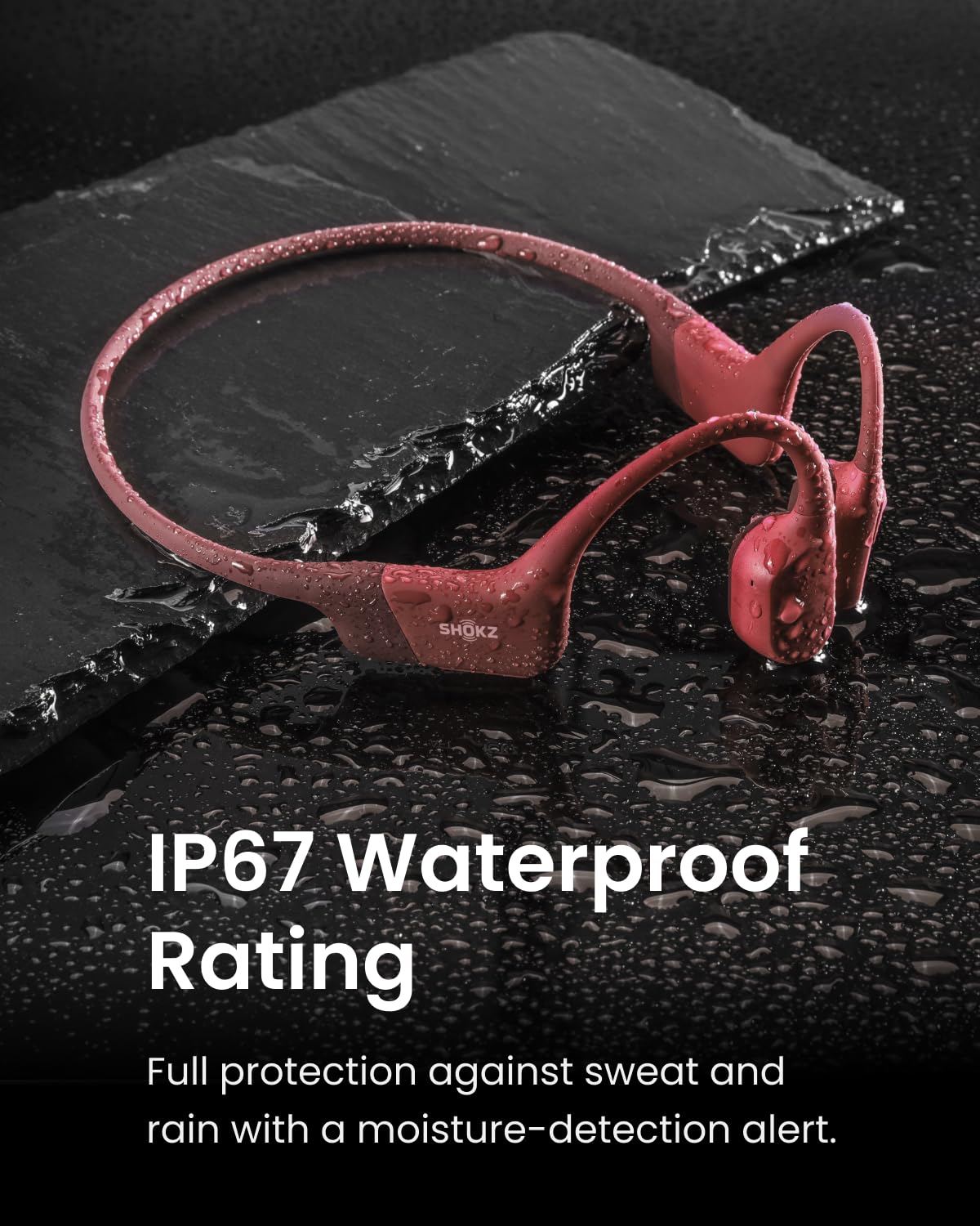 SHOKZ OpenRun (AfterShokz Aeropex) Open-Ear Bluetooth Bone Conduction Sports Headphones - Sweatproof Wireless Headset for Running, Cycling & Workouts - Built-in Mic, Lightweight Headband - Perfect for Gym, Jogging & Outdoor Activities