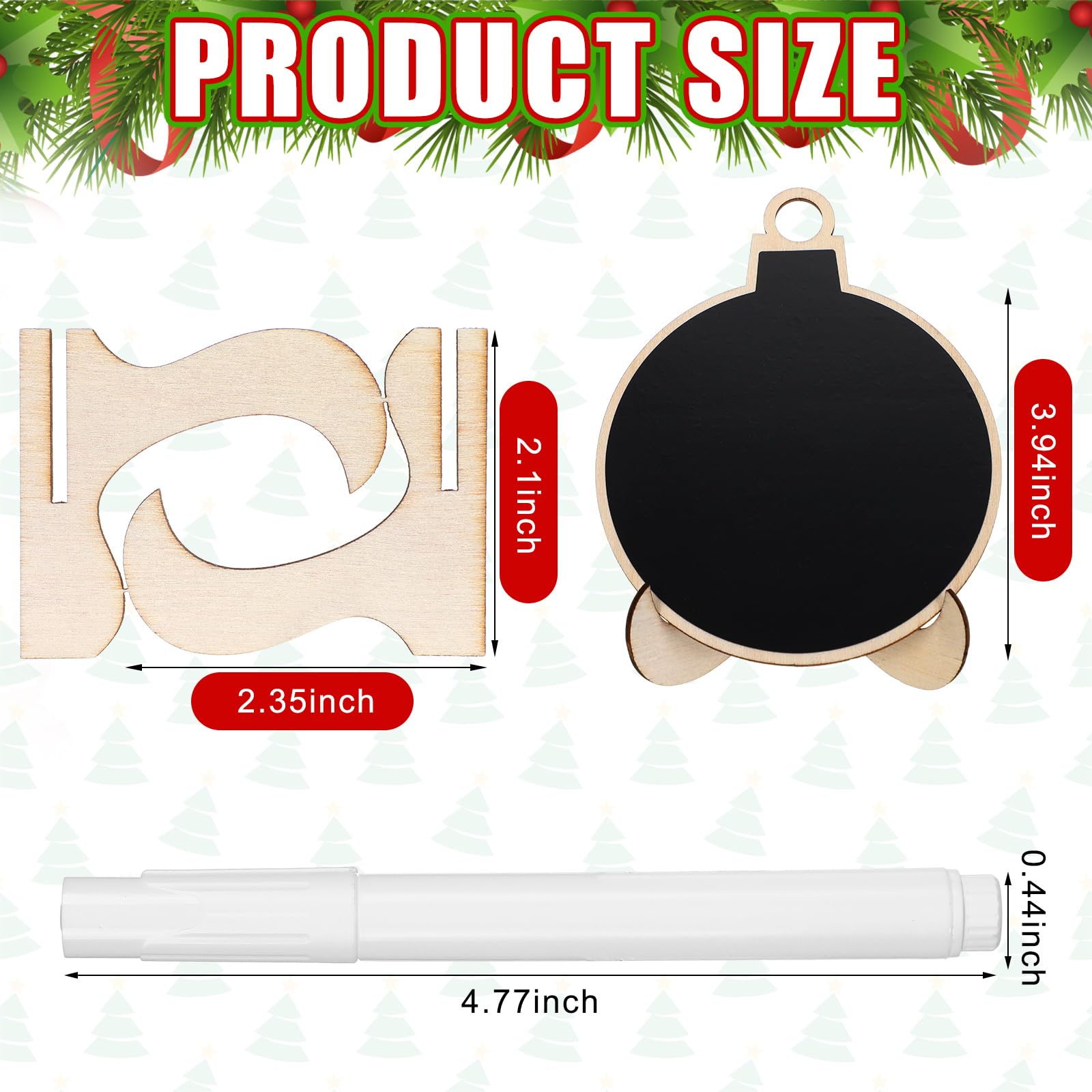 20 Pack Mini Chalkboard Signs with Stand - 3.94x3.94 Inch Wooden Blackboard & Chalk Marker for Christmas, Weddings, Parties - Perfect for Food Labels, Table Numbers, Welcome Signs & Holiday Decorations