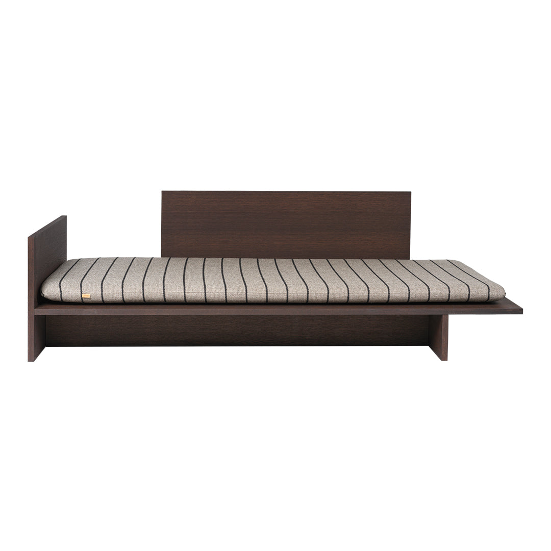 Ferm Living Kona Bed - Modern Scandinavian Wooden Bed Frame with Headboard, Queen Size - Perfect for Minimalist Bedroom & Guest Room Decor