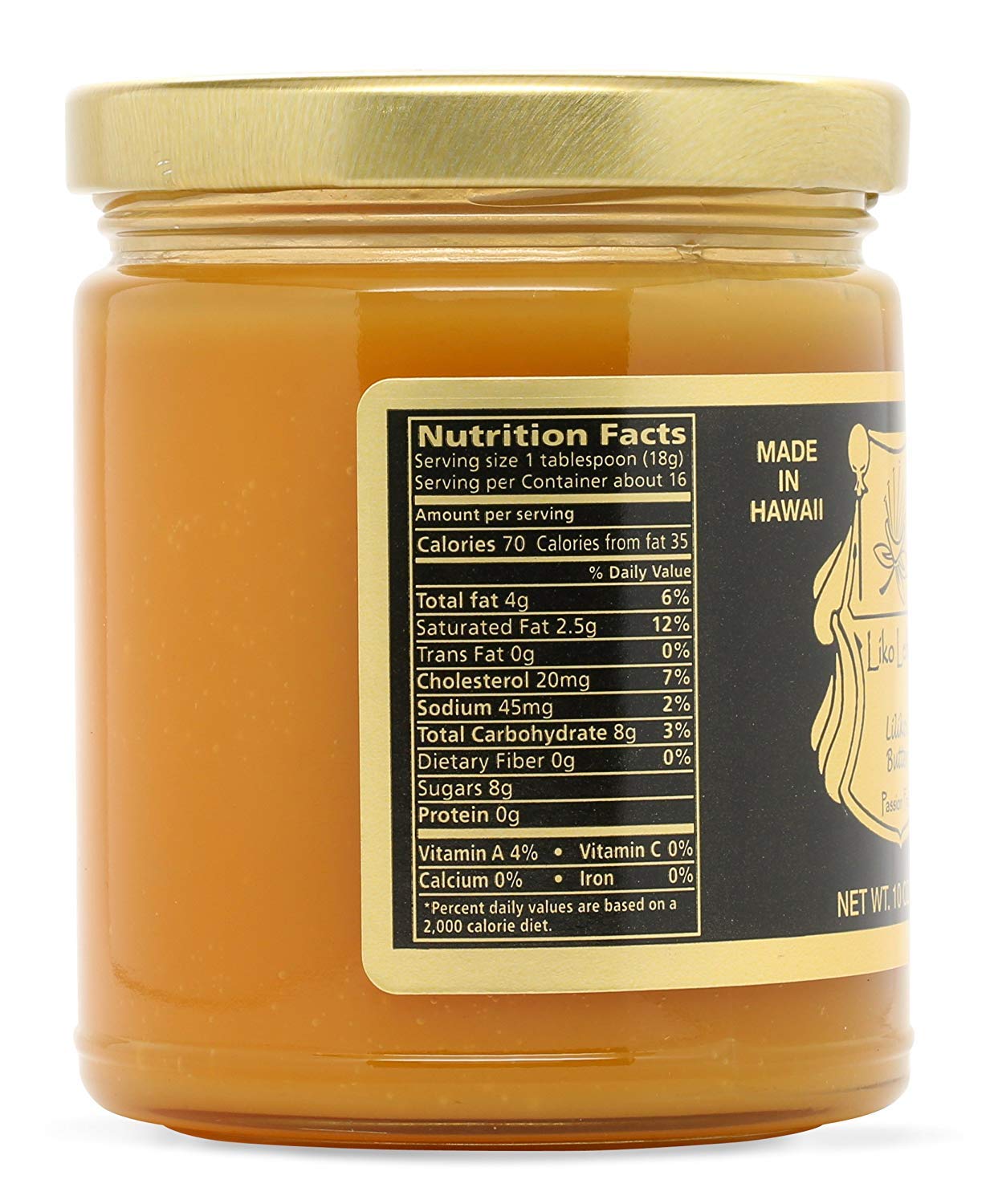 LIKO LEHUA Lilikoi Fruit Butter - 10oz Hawaiian Passion Fruit Spread | Perfect for Toast, Yogurt & Smoothies | All-Natural Tropical Flavor