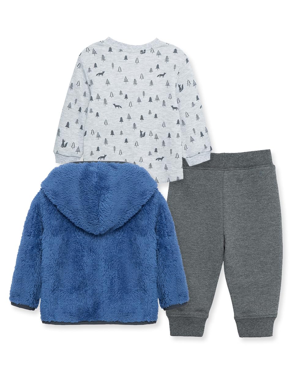 Little Me Baby Clothes 3-Piece Outfit Set - Jacket, Shirt & Pants for Newborns & Toddlers | Soft Cotton Comfort Wear for Playdates, Family Photos & Special Occasions