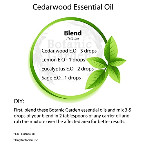 Pure Cedarwood Essential Oil 10ml - Natural Skin & Hair Care, Aromatherapy Diffuser, Relaxation & Stress Relief - Perfect for Massage, Spa, Yoga & Home Fragrance
