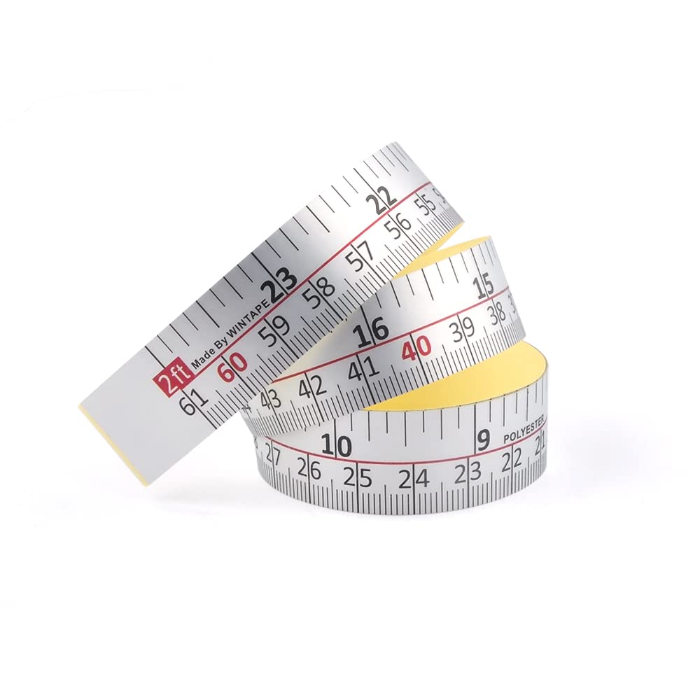 Adhesive Backed Workbench Ruler - 24 Inch/61cm Tape Measure with Right to Left Reading (Inches & Centimeters) - Perfect for Woodworking, DIY Projects & Crafting