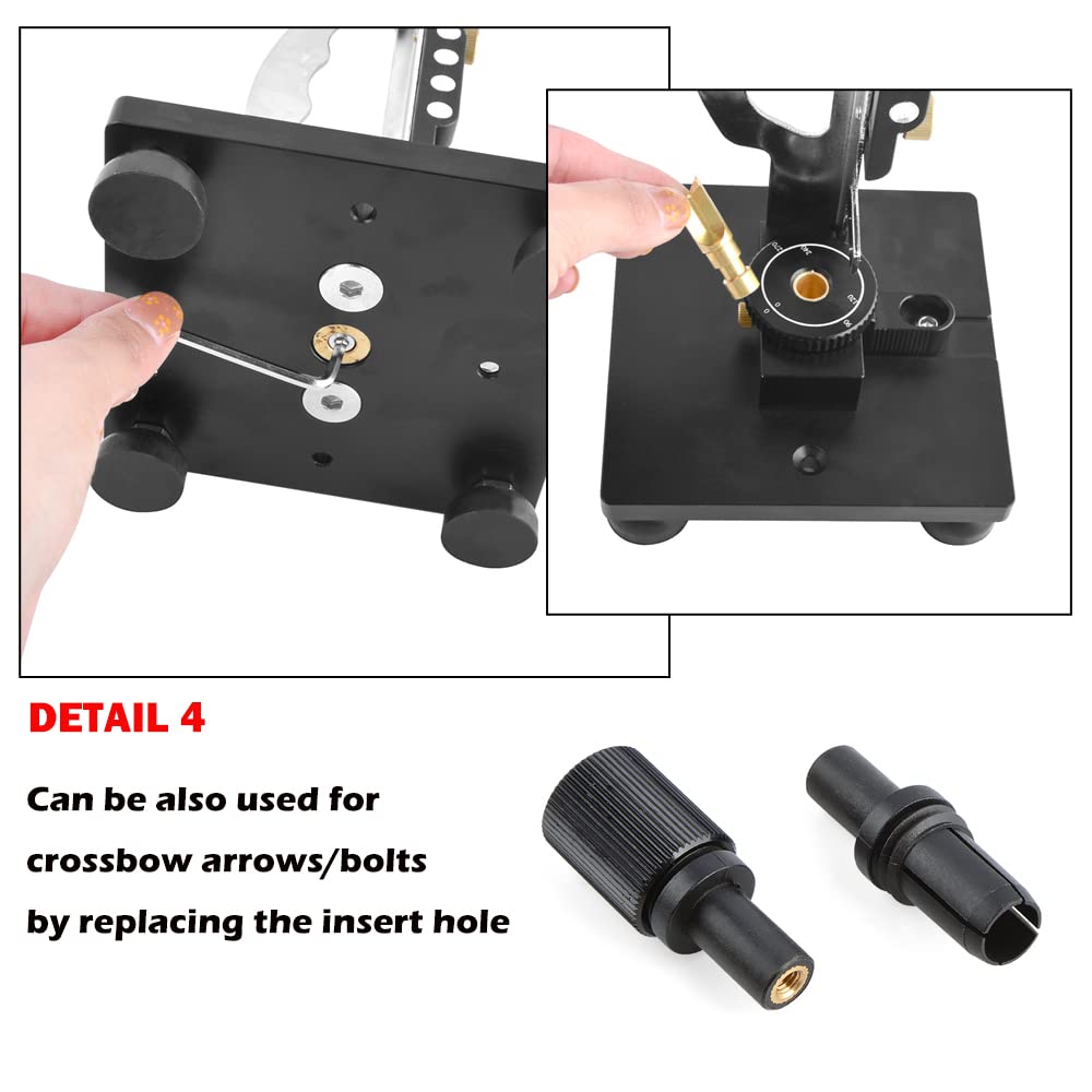 Adjustable Archery Fletching Jig Tool - Straight Clamp for DIY Arrow Feathers & Vanes | Perfect for Bow Hunting, Target Practice & Archery Enthusiasts