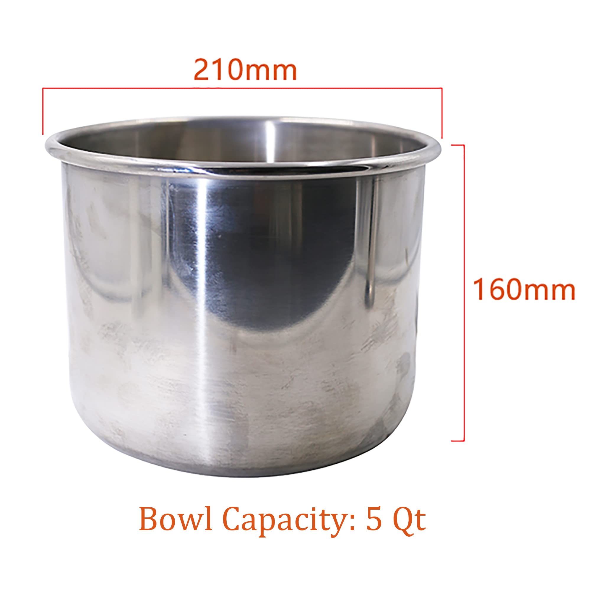 Commercial Dough Mixer 5 Qt - Spiral Mixer Food Mixer with Stainless Steel Bowl, Safety Shield & Timer - Perfect for Bakeries, Restaurants & Home Baking