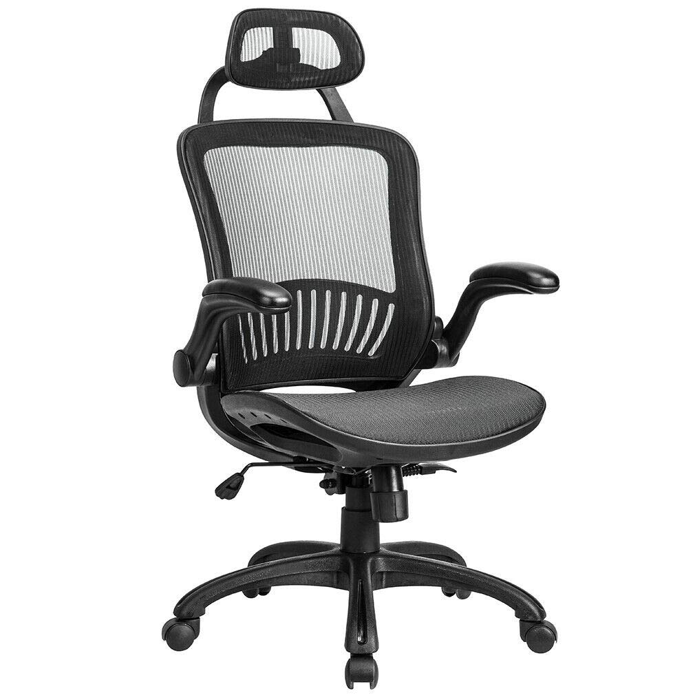 Ergonomic Office Chair with High Back, Lumbar Support & Breathable Mesh - Adjustable Swivel Computer Desk Chair for Home & Office Use - Ideal for Long Hours of Work, Gaming & Study