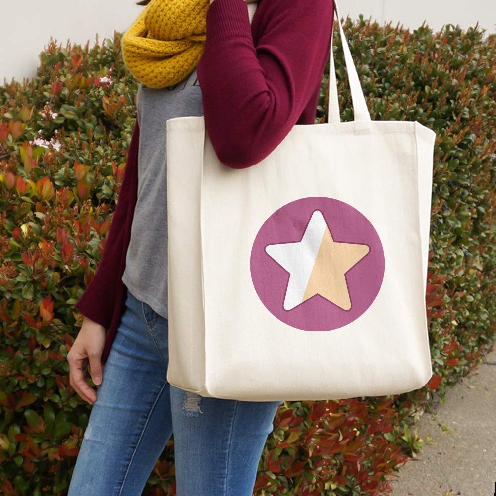 Steven Universe Garnet Star Grocery Shopping Reusable Tote Bag - Eco-Friendly Cotton Canvas Grocery Bag for Shopping, Beach & Travel