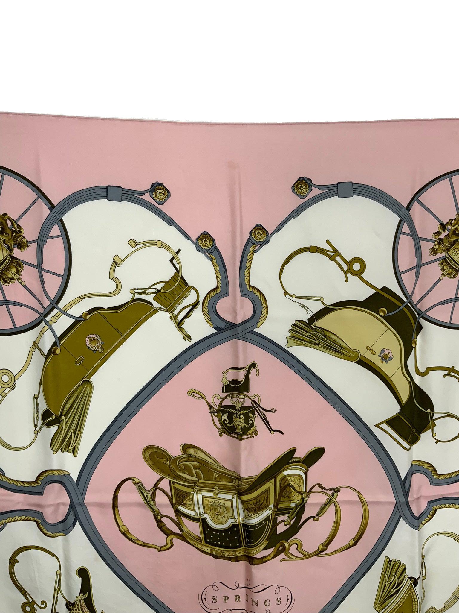 Luxury Hermes Springs Silk Scarf 90 - 100% Authentic Designer Scarf for Women | Perfect for Gifts, Parties & Fashion Accessories