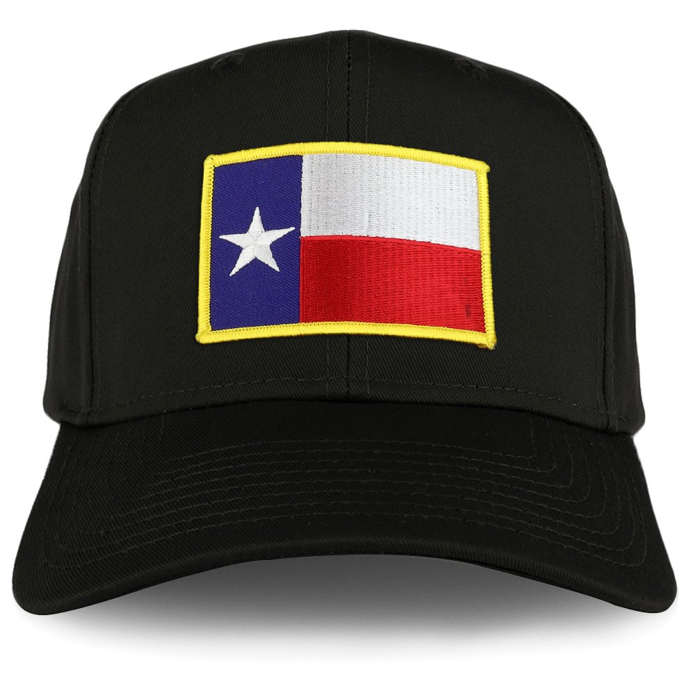 XXL Oversize Texas Flag Iron On Patch for Baseball Caps - Custom Embroidered Applique for Hats, Jackets & DIY Crafts - Perfect for Patriotic Events, Rodeos & Texas Pride Outfits