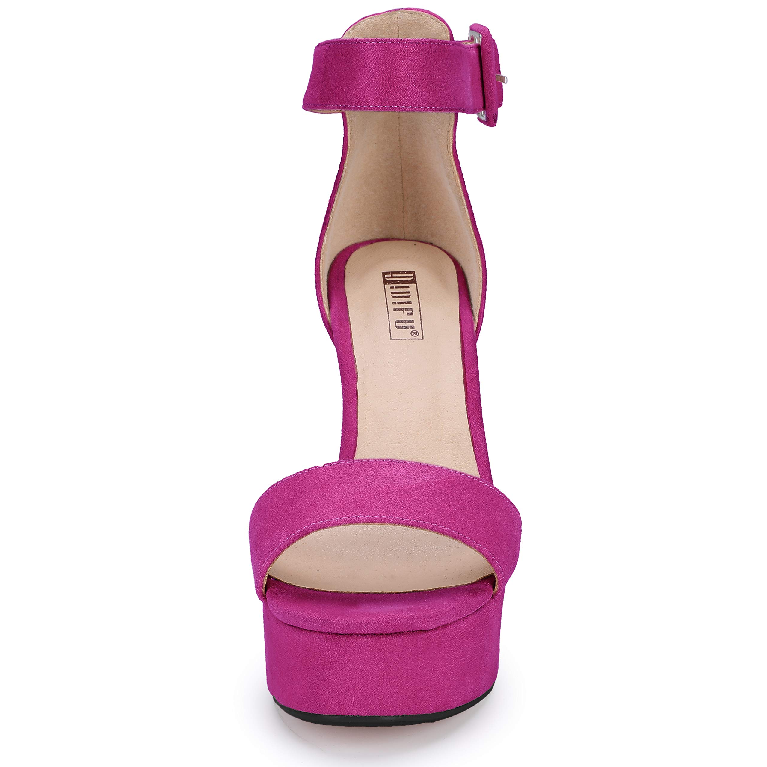 IDIFU IN5 Sabrina Women's Chunky Block Heel Sandals - Sexy Ankle Strap Open Toe Platform Heels for Wedding, Party & Dress Occasions | Comfortable High Heels for Evening Events, Date Nights & Special Occasions