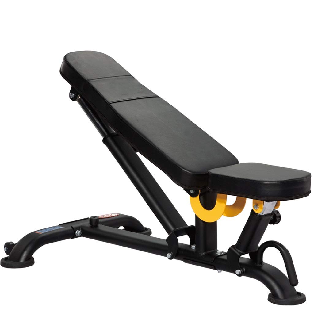 ZAJ Adjustable Sit Up Bench - Commercial Grade Weightlifting Bench for Strength Training, Full Body Workout with Incline/Decline Settings - Foldable Exercise Bench for Home Gym (Black) - Perfect for Home Fitness, Cross Training & Muscle Building