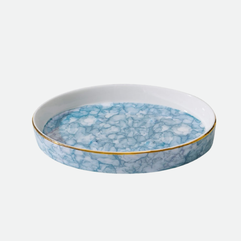 Julia Ceramic Porcelain Soap Dish - Elegant Bathroom Organizer for Sink Countertop, Shower & Vanity | Perfect for Home, Hotel, Spa Decor