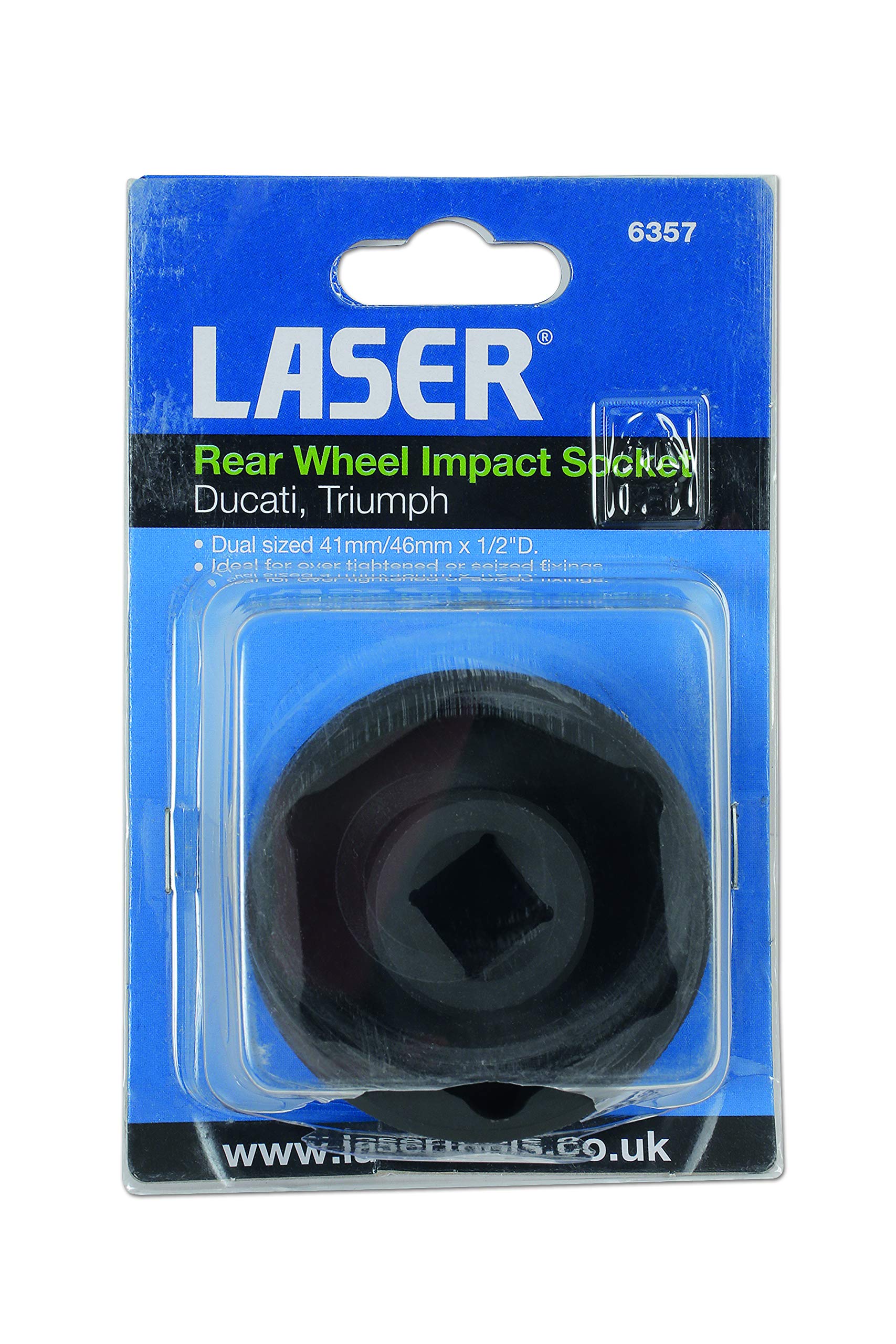 41mm/46mm Laser 6357 Impact Socket for Rear Wheel - Heavy Duty Lug Nut Removal for Trucks, SUVs, and Off-Road Vehicles - Perfect for Auto Repair Shops and DIY Mechanics