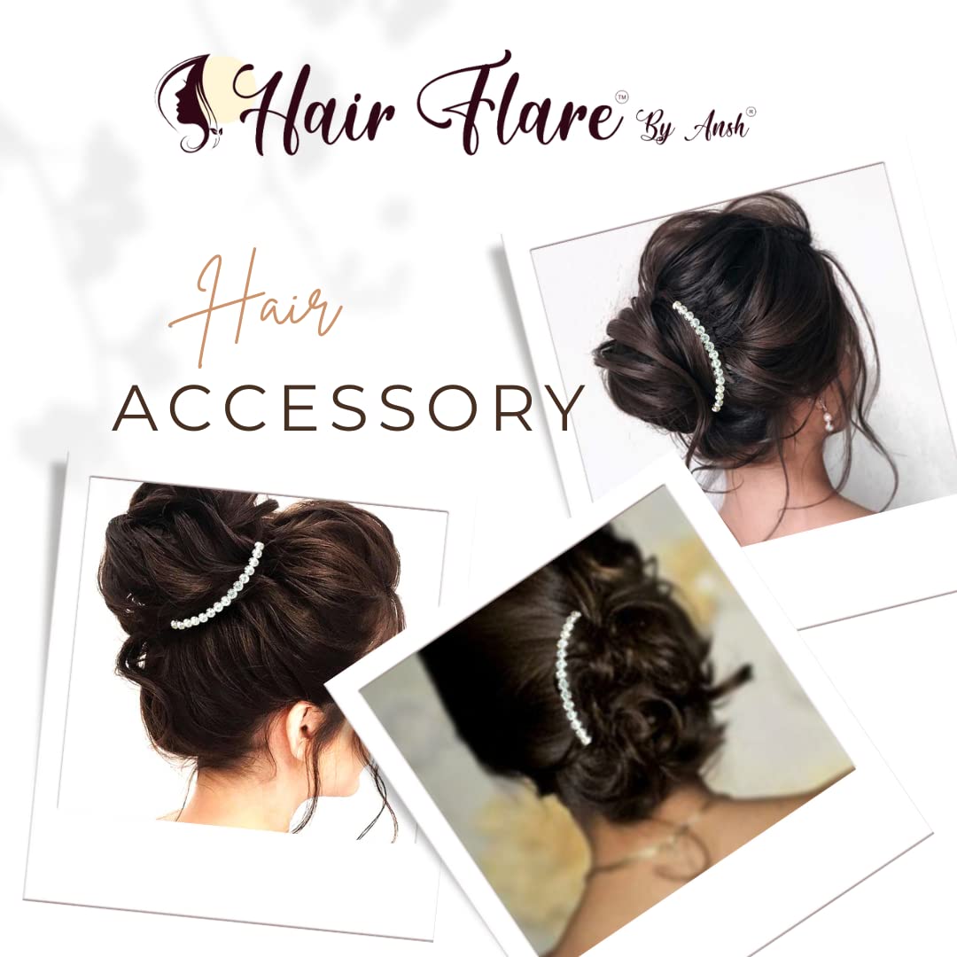 Elegant Silver Hair Comb Slide with White Stone - Hair Pin for Women & Girls, Perfect for Weddings, Parties & Everyday Styling - Hair Accessories (2466)