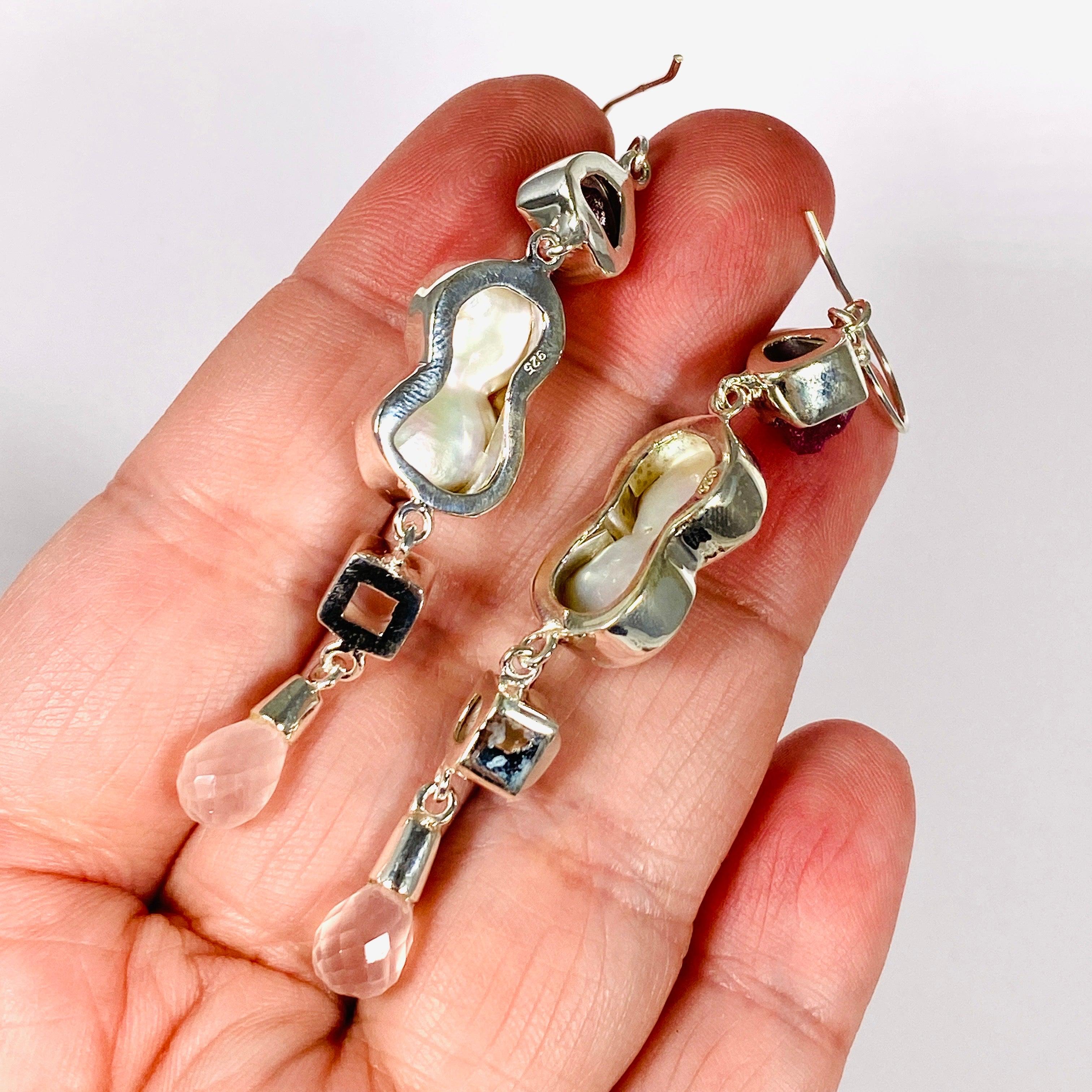 KEGJ1371 Elegant Pearl Multi-Drop Earrings for Women - Perfect for Weddings, Parties & Special Occasions