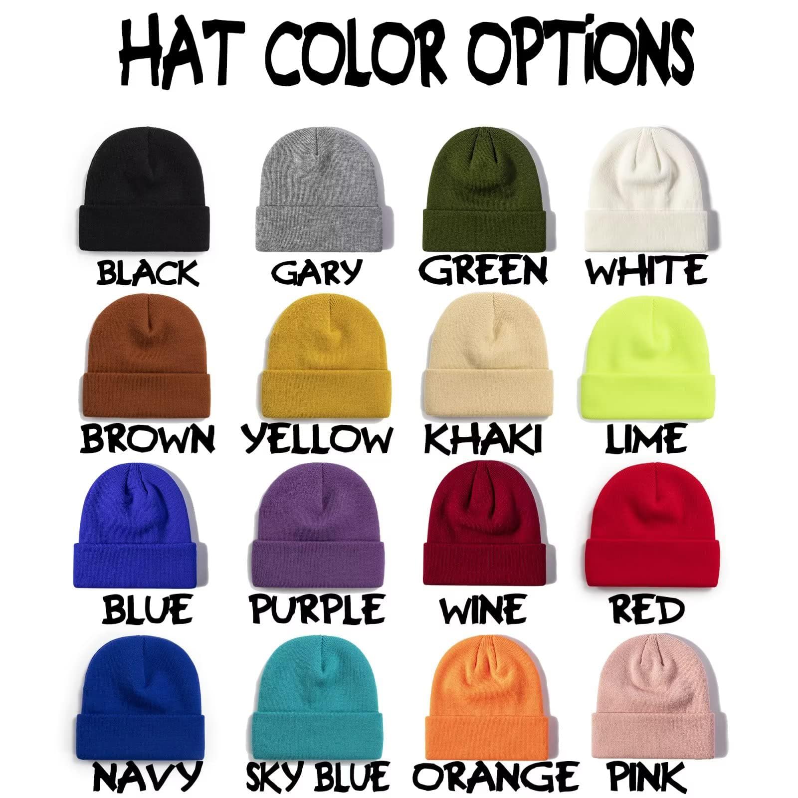Custom Embroidered Beanies with Leather Patch - Personalized Winter Skull Cap for Men & Women - Add Your Own Text, Photo or Logo - Warm Fleece Lined Beanie for Outdoor Activities, Skiing & Cold Weather Fashion