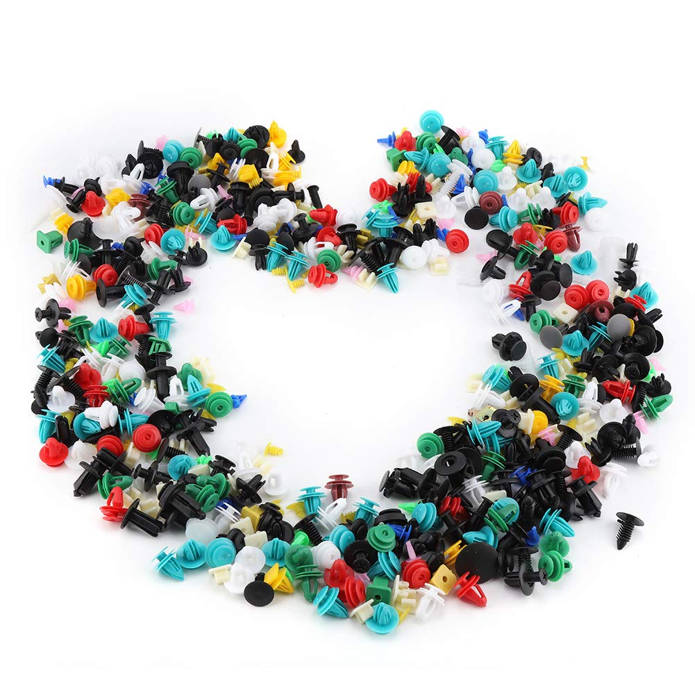 500Pcs 30 Sizes Universal Car Bumper Fastener Clips Kit - Plastic Door Trim Retainer Push Pins for Auto Body Repair & Interior Panel Fixing - Perfect for DIY Mechanics & Professional Auto Shops