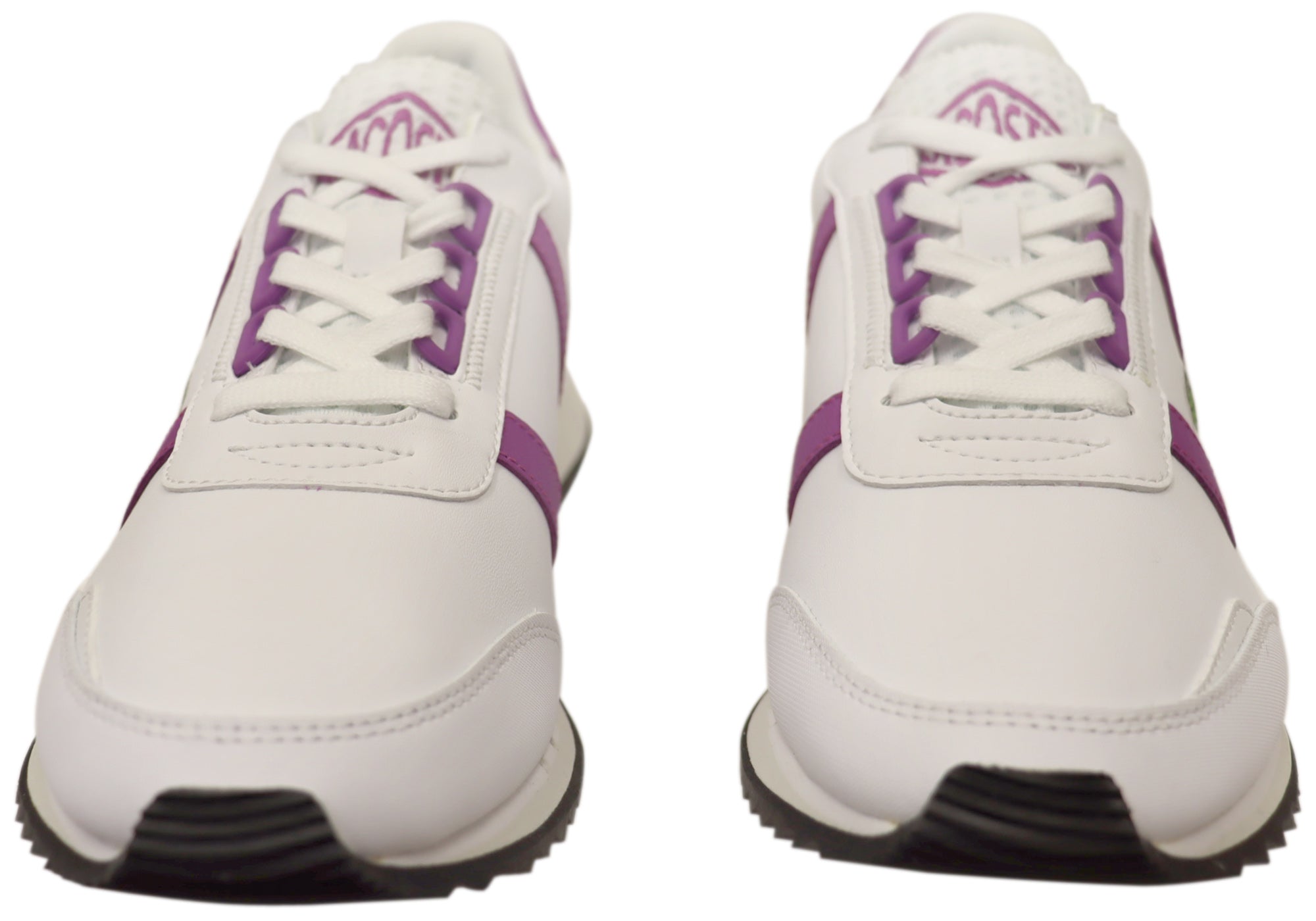 Lacoste Women's Leather Retro Heel Sneakers - Classic Lace-Up Fashion Shoes for Casual Wear & Daily Outfits