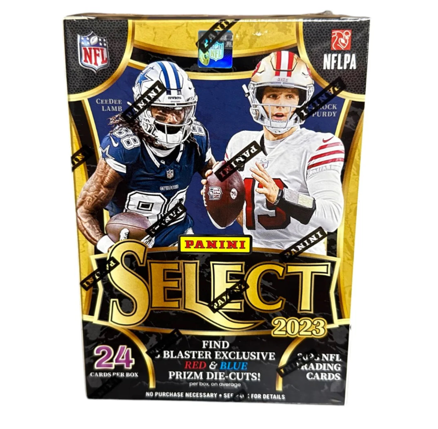 2023 Panini Select Football 6 Pack Blaster Box with Red & Blue Prizms - NFL Trading Cards for Collectors, Fantasy Sports Fans & Gift Giving - Perfect for Game Day, Trading Parties & Memorabilia Collections