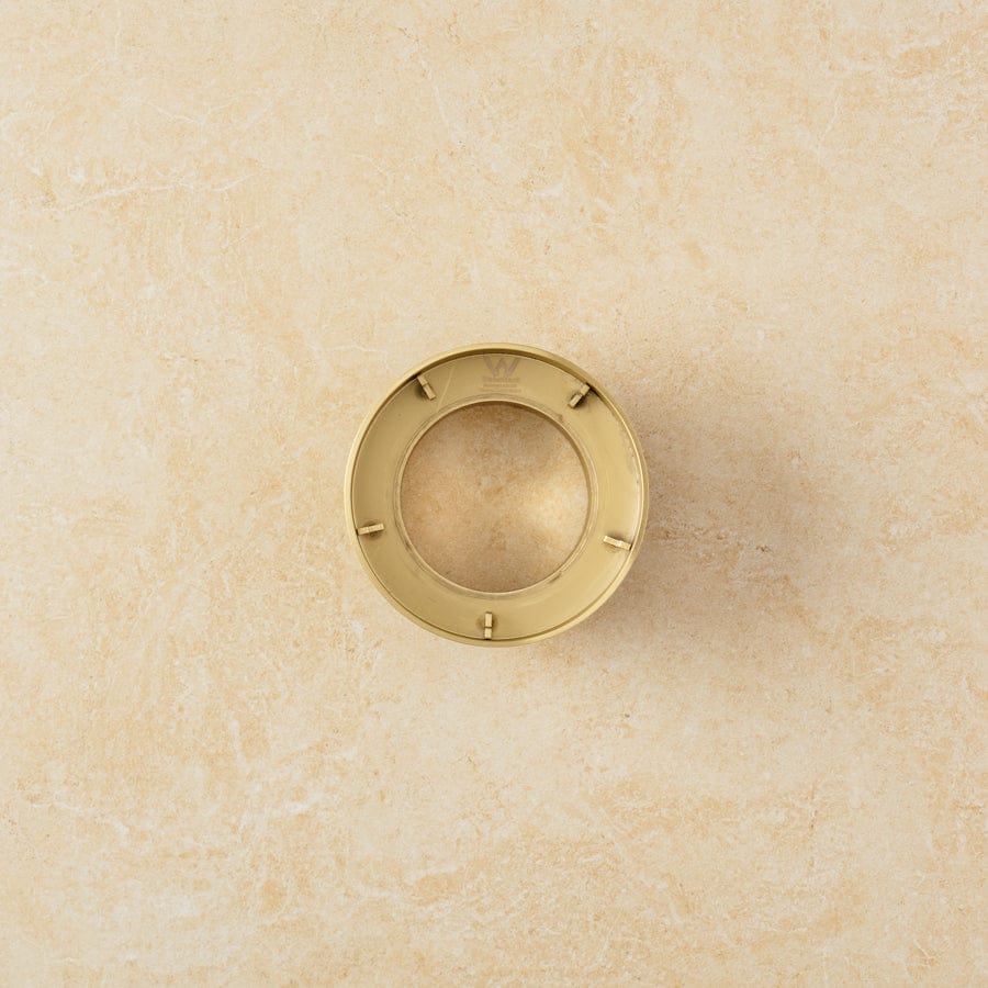 Round Tile Insert Floor Waste Drain Cover - Brushed Brass Finish - Ideal for Bathroom, Shower & Kitchen Drainage Systems
