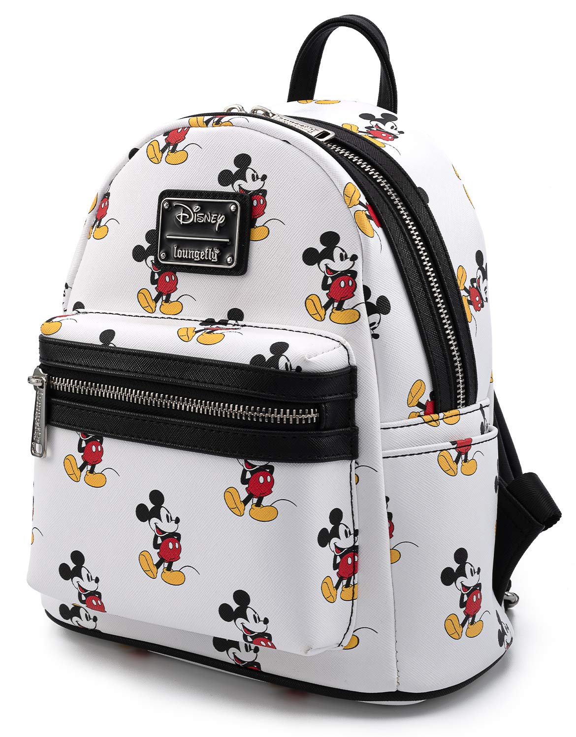 Disney Mickey Mouse Print Women's Double Strap Shoulder Bag Purse by Loungefly - Perfect for Theme Parks, Cosplay & Everyday Fashion Accessories