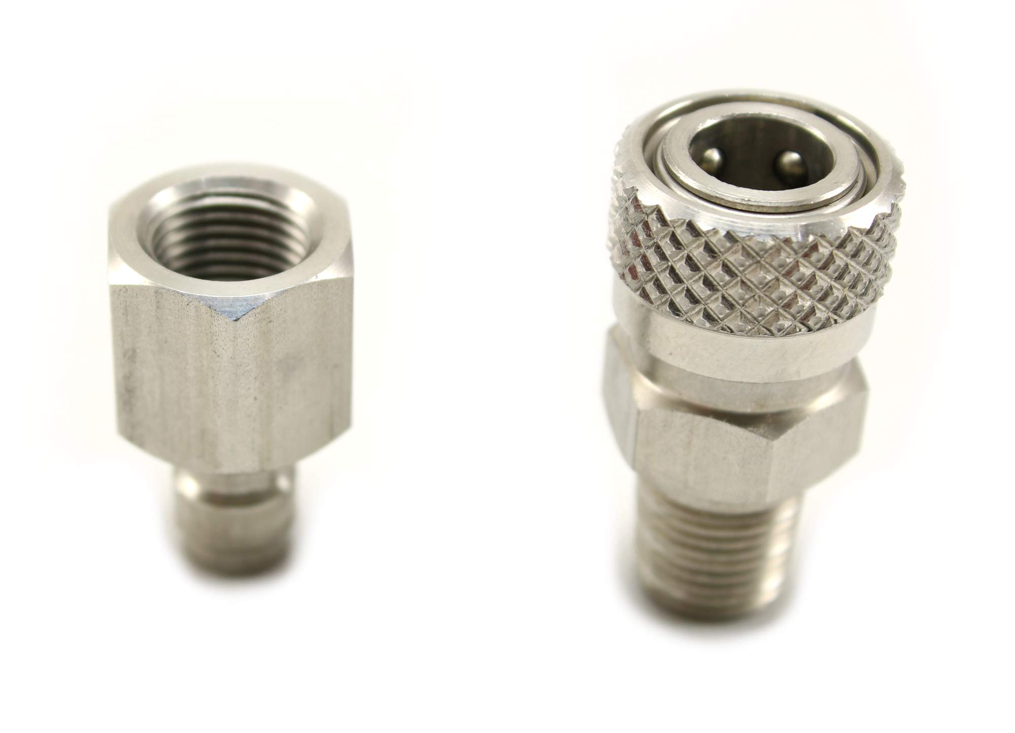 CO2 Remote Quick Disconnect Paintball Gun Hose - 1/8 NPT Stainless Steel SS V2 - Perfect for Paintball Markers & Airsoft Guns - Durable On-Field Performance