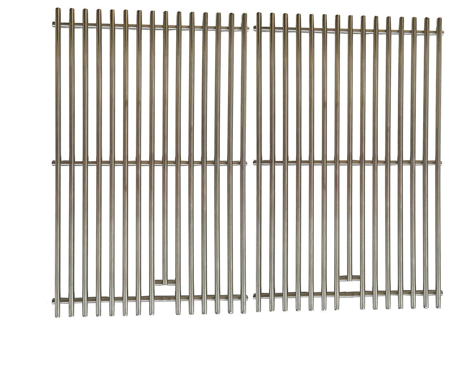 Heavy Duty 9mm Stainless Steel Cooking Grates for Weber Genesis E-300 & S-300 Series Gas Grills - Compatible with Models 6521301, 3741001, 3741301, 3880001, 6511301 - Set of 2 - Perfect for Backyard BBQs, Grilling Burgers, Steaks & Vegetables
