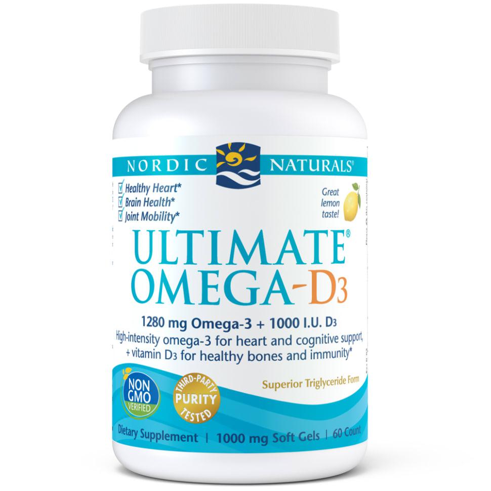Nordic Naturals Ultimate Omega D3 Supplement - High Potency Fish Oil with Vitamin D3 for Heart, Brain & Immune Health | Supports Joint Function & Mood Balance | Ideal for Adults & Seniors Daily Wellness Routine