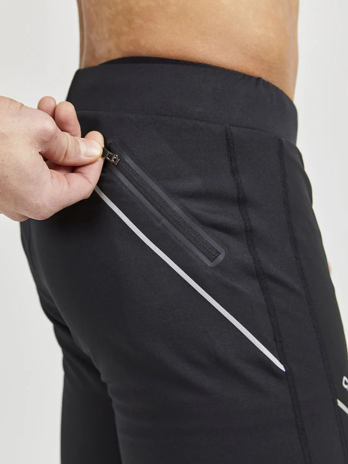 CRAFT ADV Essence Wind Tights for Men - Lightweight Running & Cycling Compression Pants for Cold Weather Training