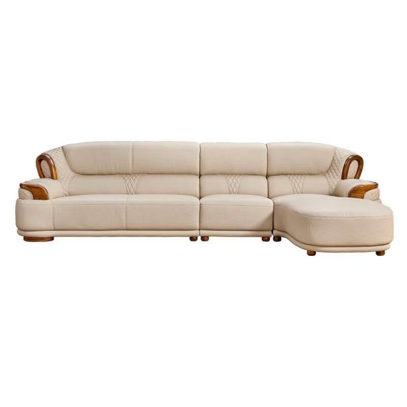 Stylish Beige Scratch-Resistant Solid Color Sofa - 2, 3 & 4 Seater Options for Living Room, Lounge & Office