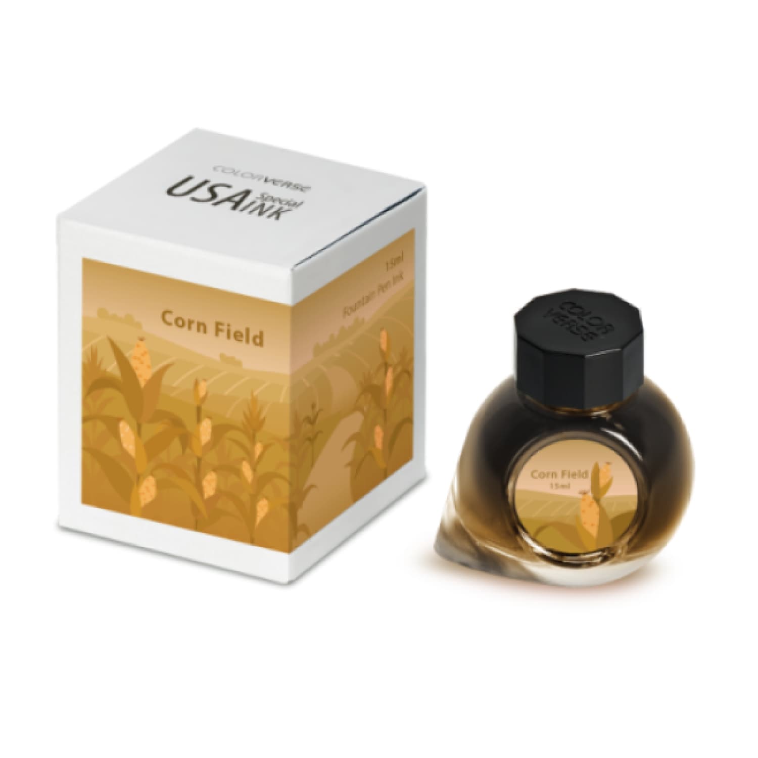 Colorverse USA Special Bottled Ink - 15mL Iowa Corn Field Edition | Premium Fountain Pen Ink for Calligraphy, Journaling & Artistic Writing