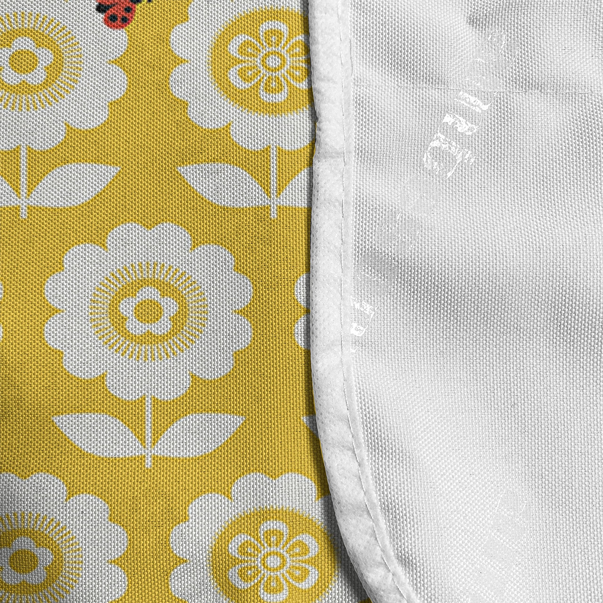 Ambesonne Floral Microwave Cover - Waterproof Kitchen Organizer with Pockets, Scandinavian Ladybug & Flower Design, 36