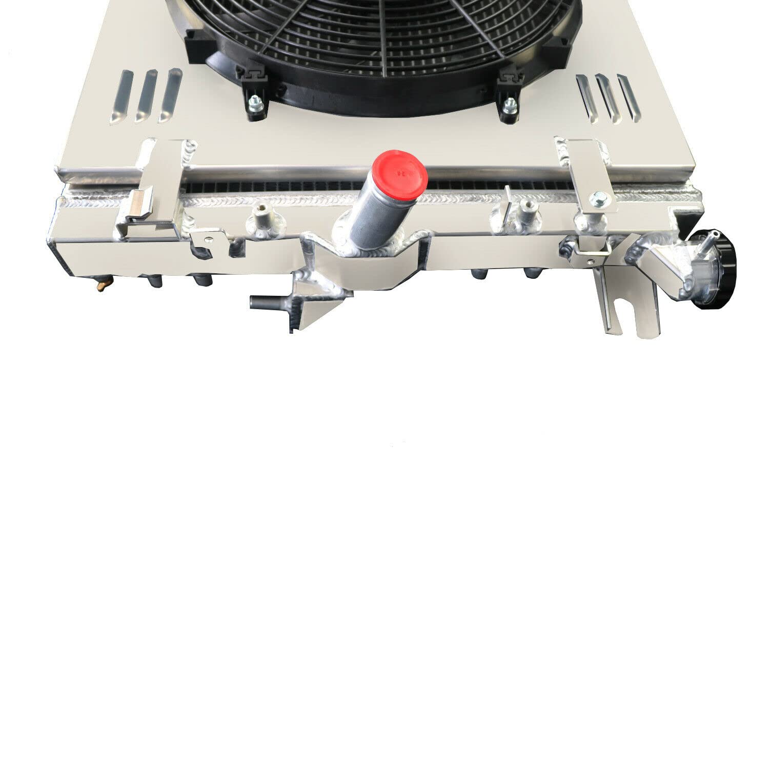 Jeep Wrangler JK Radiator Replacement 3.6L 3.8L V6 (2007-2015) - 3 Row Aluminum Crossflow Radiador with Electric Fan Shroud & Thermostat Kit Combo | Perfect for Off-Roading, Daily Commuting & Extreme Weather Conditions