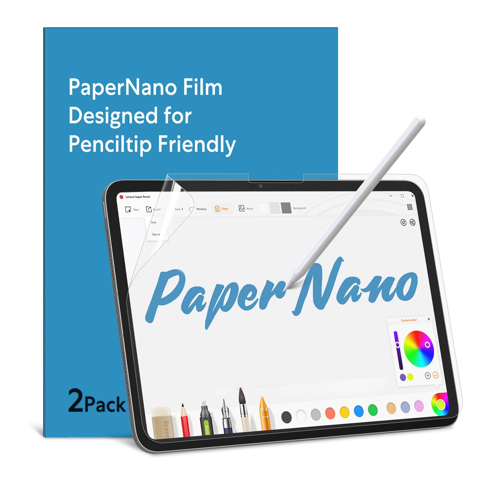 MOBDIK 2 Pack Paperfeel Screen Protector for iPad 11th/10th Gen (2025/2022) & iPad Air 11 M3/M2 - Anti-Glare Matte Film with Natural Writing Feel, Easy Installation - Perfect for Note-Taking, Drawing & Digital Planning