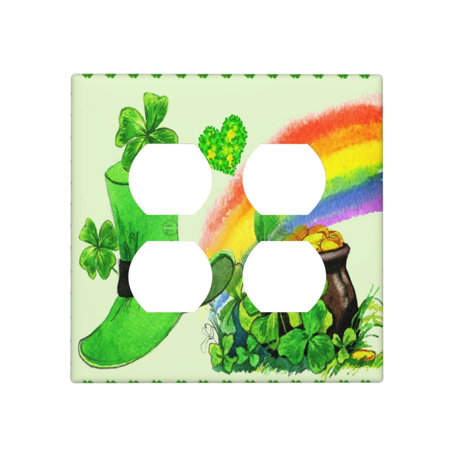 Groamaup Toggle Switch Plate Cover with Spring St. Patrick's Day Elf Hat Design - Decorative Light Switch Panel for Home Decor (Medium Size) - Perfect for St. Patrick's Day Party, Christmas Decorations & Themed Room Makeovers