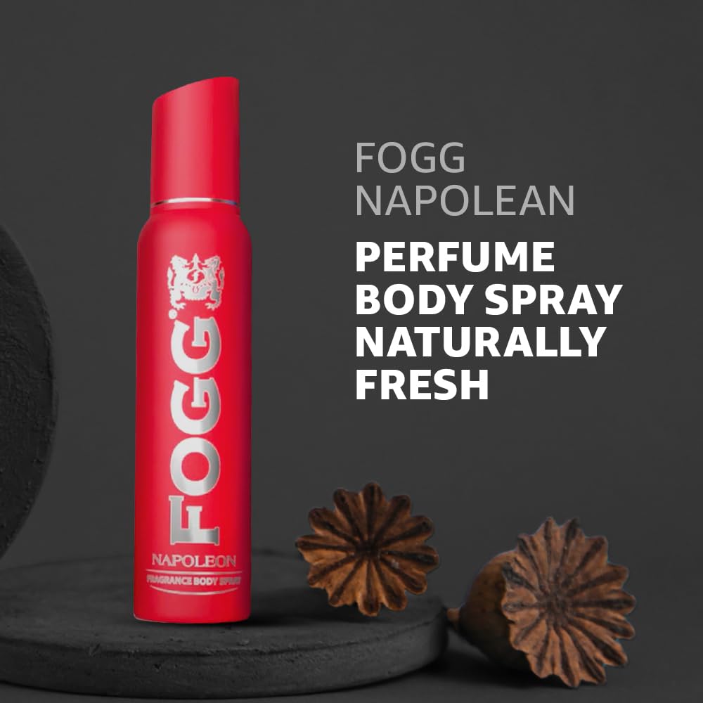 Fogg Napoleon No Gas Deodorant for Men - Long Lasting Fragrance Body Spray (150ml) | Fresh Scent for Daily Use, Gym & Office