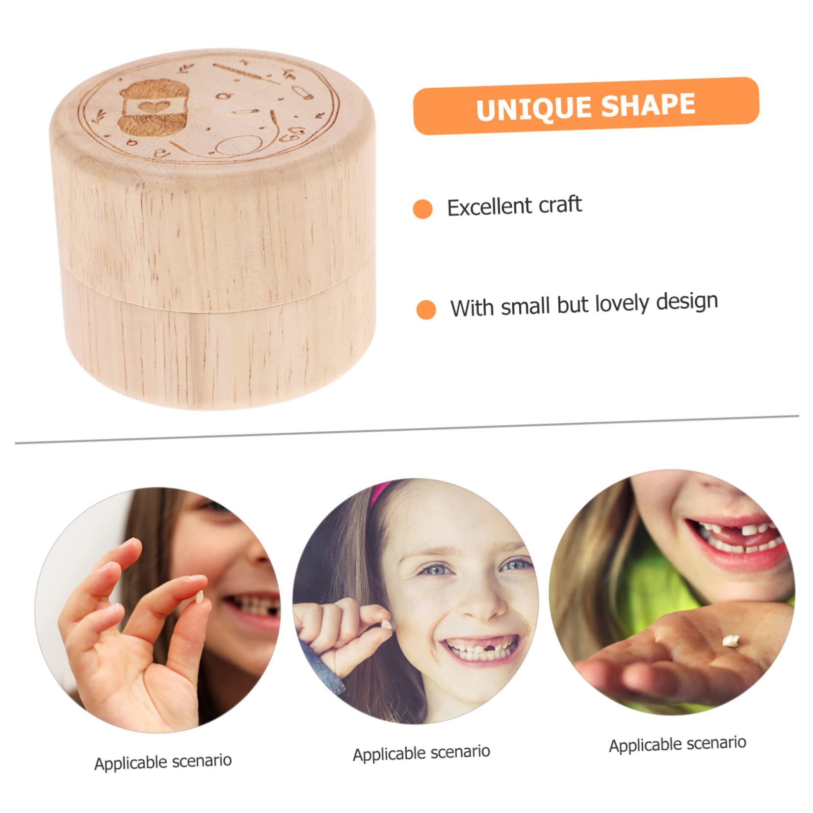 6 Pcs Wooden Teeth Storage Box - Tooth Organizer & Memorial Case for Baby Teeth, Keepsakes, and Dental Souvenirs - Perfect for Parents, Dentists, and Memory Preservation