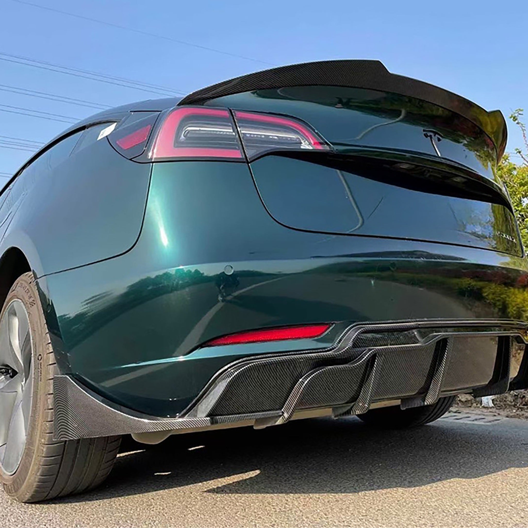High-Performance ABS Rear Spoiler for Tesla Model 3 (2017-2023) - Lightweight & Aerodynamic Car Wing - Enhance Style & Performance for Street Racing & Show Cars
